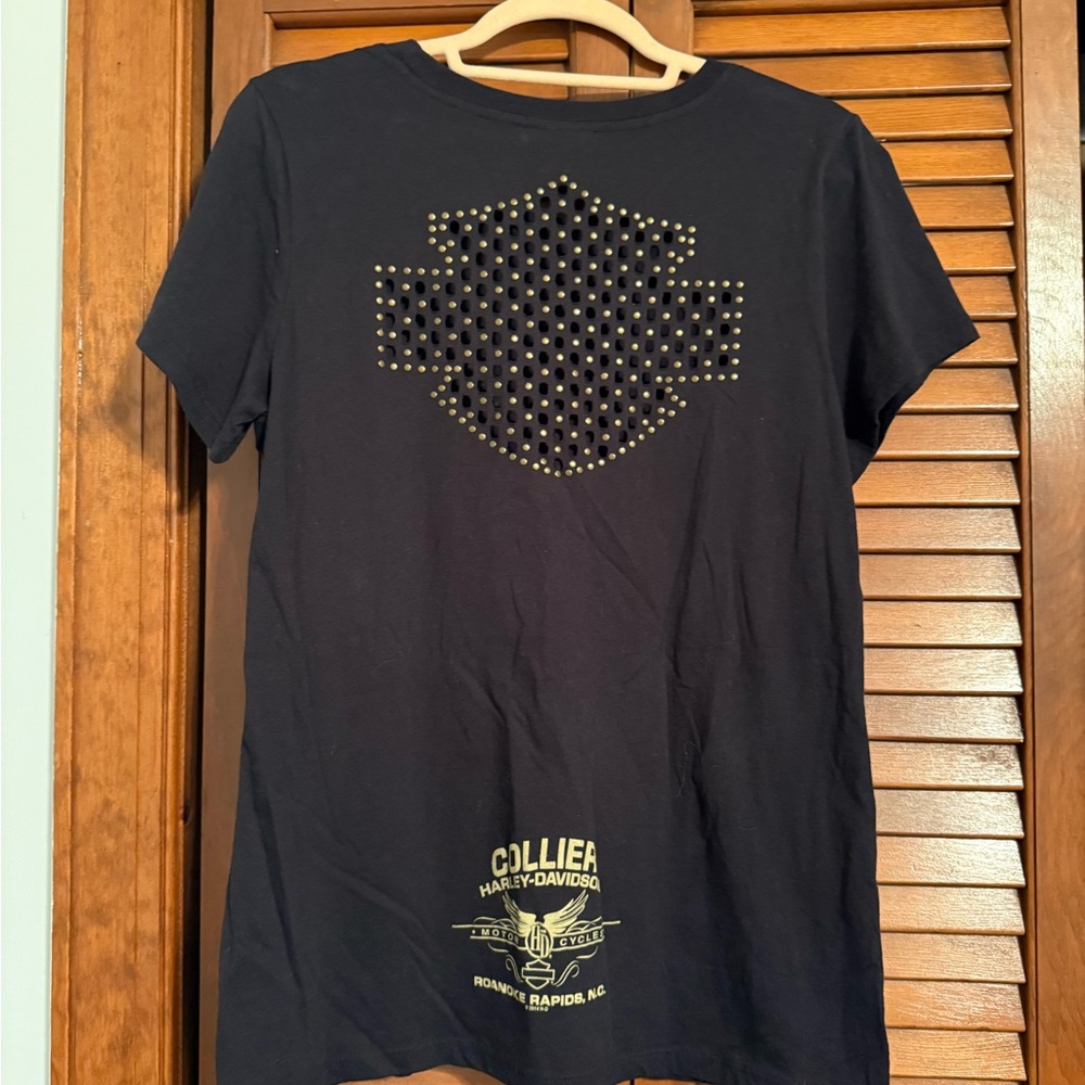 Harley-Davidson Black Tee with Gold Accents
